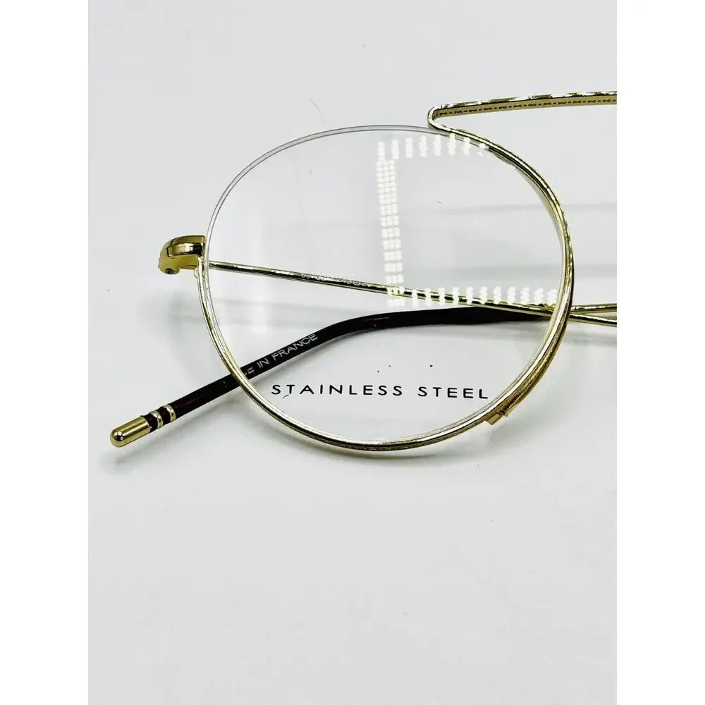 Morel 1880 Eyeglasses Frames Arsene 60122M-DM12 Gold Semi-Rimless 52-19-145